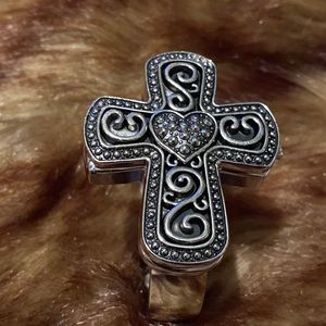 Stainless Steel Cross Flip Watch